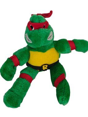 Vintage Teenage Mutant Ninja Turtles Raphael Plush 1989 Ace Novelty 8"
